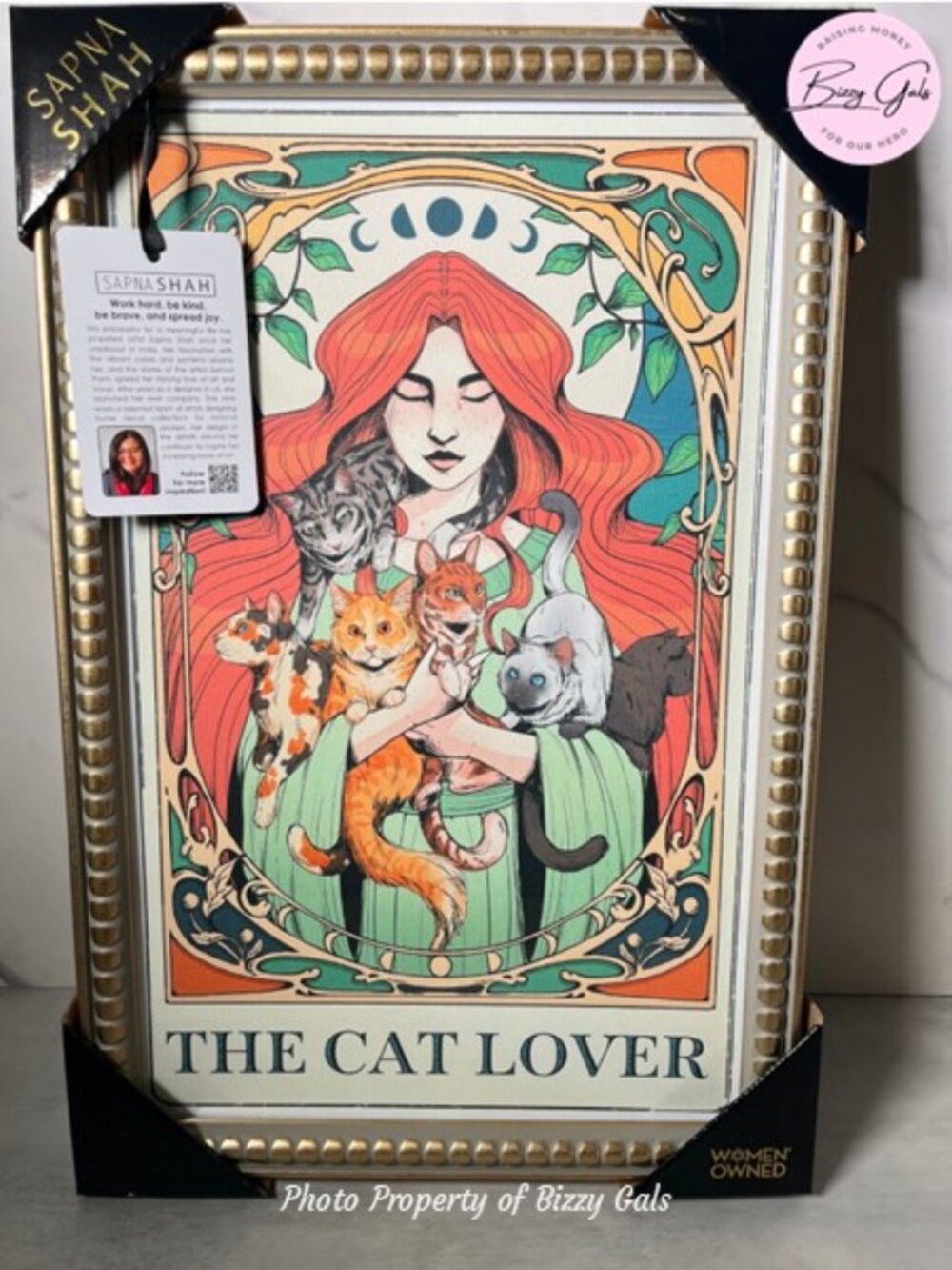 Sapna Shah Tarot Card The Cat Lover Wall Art